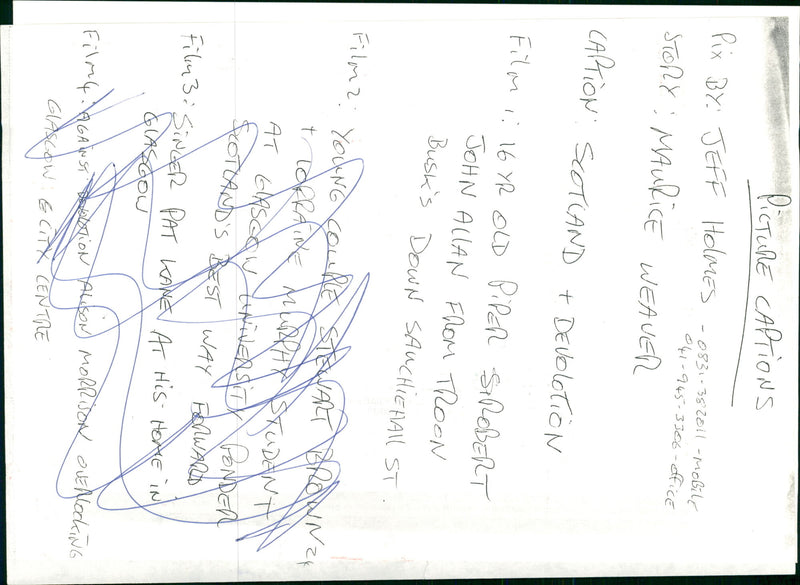 musical instruments bag pipes: 10 year old piper. - Vintage Photograph