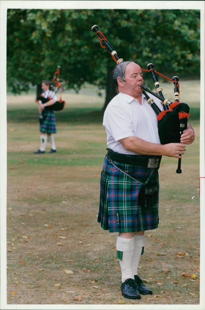 musical instruments bag pipes: tantan barmy - Vintage Photograph