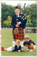 musical instruments bag pipes: scotlands comes to london. - Vintage Photograph