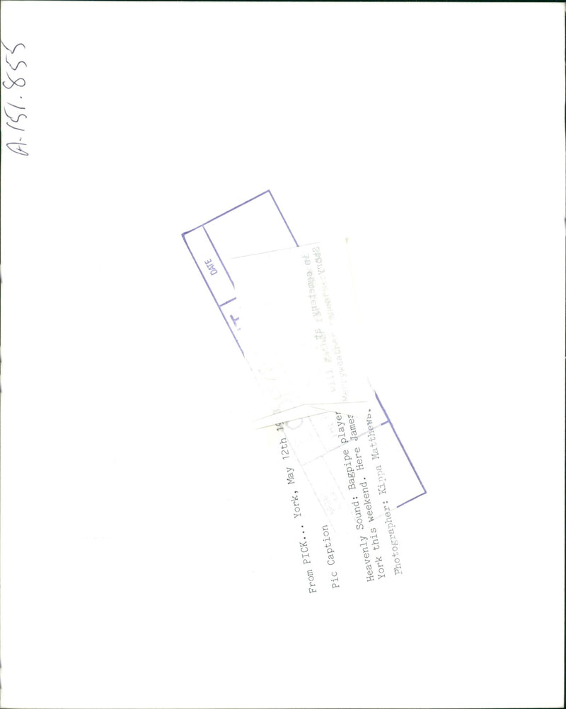 musical instruments bag pipes: heavenly sounds. - Vintage Photograph