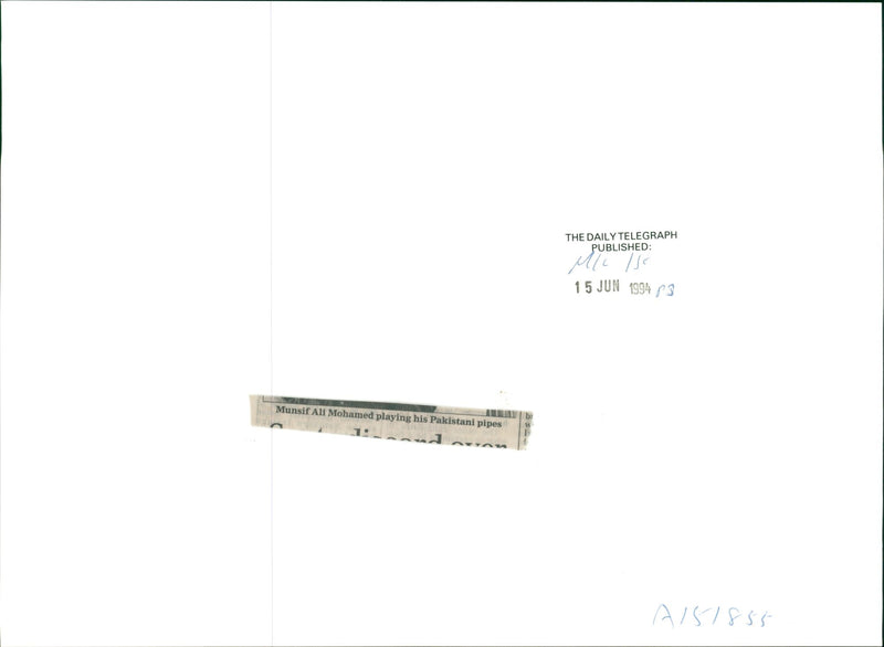 musical instruments bag pipes: munsif ali mohamed. - Vintage Photograph