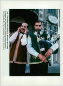 musical instruments bag pipes: - Vintage Photograph
