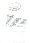 P. D. James Writer: - Vintage Photograph