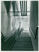 Surahammar water tower, the stairs on the side of the water tank, at the top of the top - Vintage Photograph