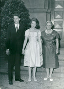 From the wedding between Duke Charles of WÃ¼rttemberg and Princess Diane of Paris together Duchess Rosa von WÃ¼rttemberg - Vintage Photograph