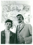 TV shows: poet and mouse. Katja Salminen and Esko Salminen - Vintage Photograph