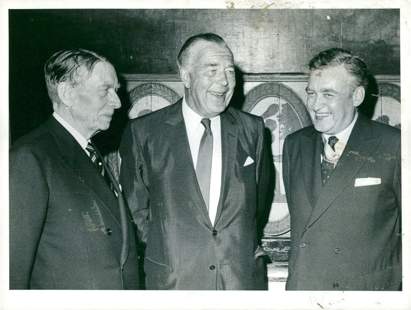 Maritime Museum: Shipowner Emanuel HÃ¶gberg and Office Manager in Rederi-Svea with Prince Bertil - Vintage Photograph