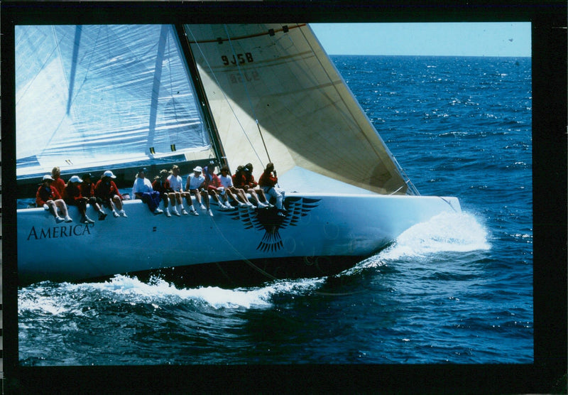 american yacht. - Vintage Photograph