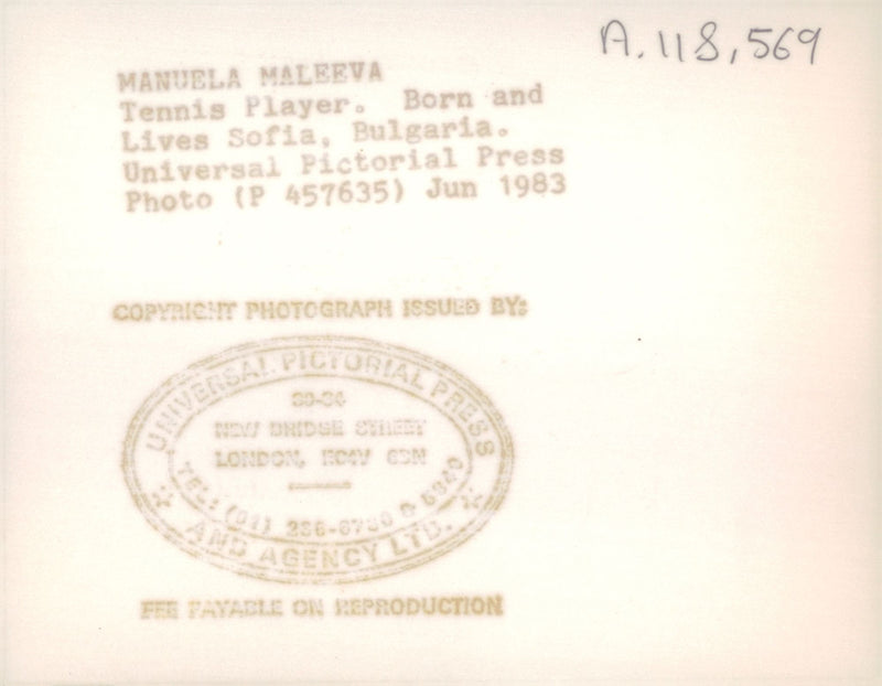 Maleeva Manuela. - Vintage Photograph