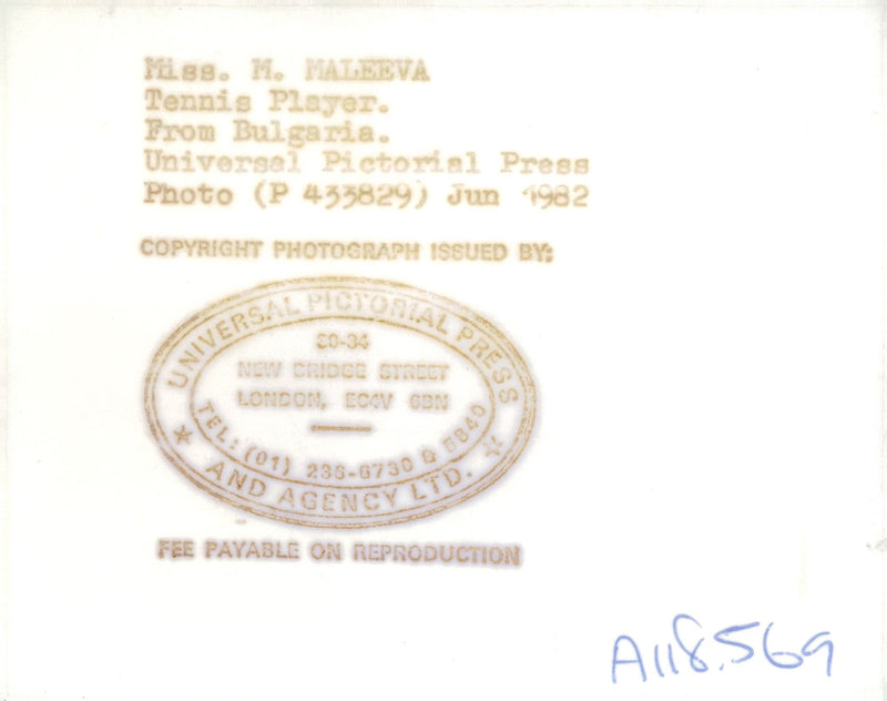 Maleeva Manuela. - Vintage Photograph