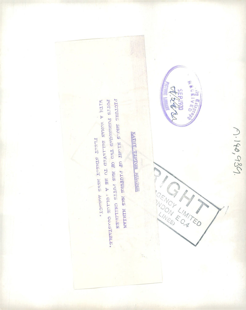 Kathy Tipton Murder Case. - Vintage Photograph