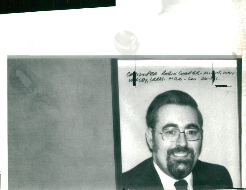 Mr. Christopher Robin Cooper murdered leeds man. - Vintage Photograph