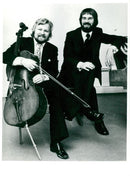Ingemar Olsson and Ander Petersson in the evening music - Vintage Photograph