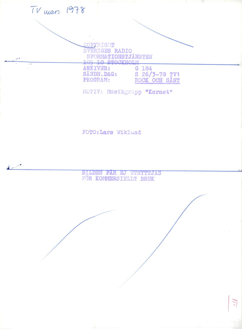 "Rock and So": the music group "Grain" - Vintage Photograph