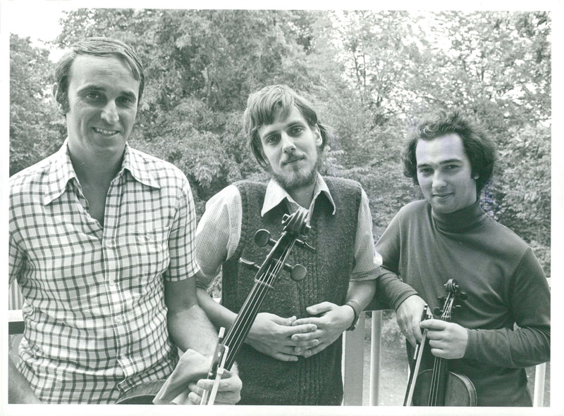 Antun Vuloicevic, Miroslav Jovic and Per Ãstlund in "Evening Music" - Vintage Photograph