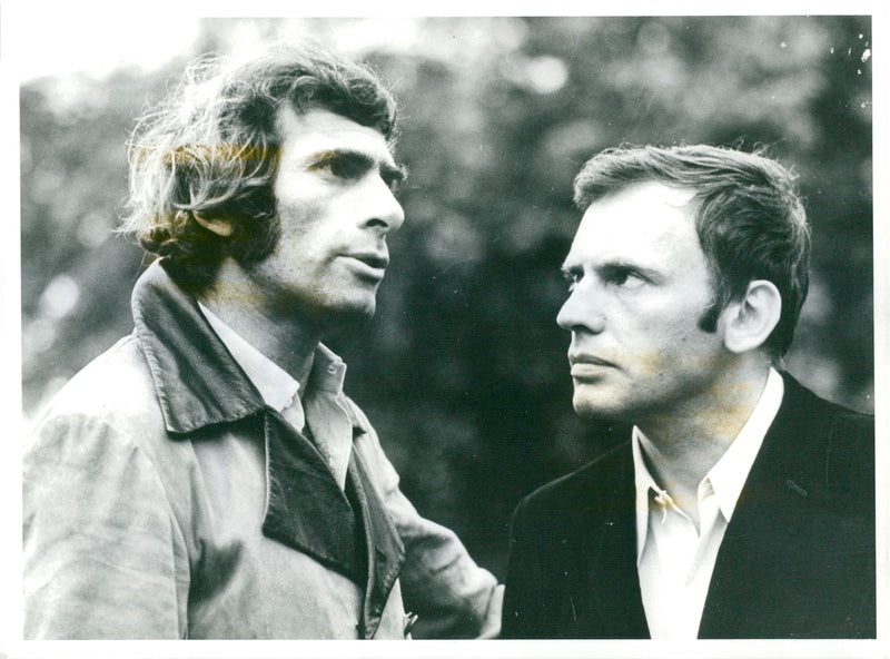 Robert Hossein and Jean-Louis Trintignant in the "Ravin Murderer" - Vintage Photograph