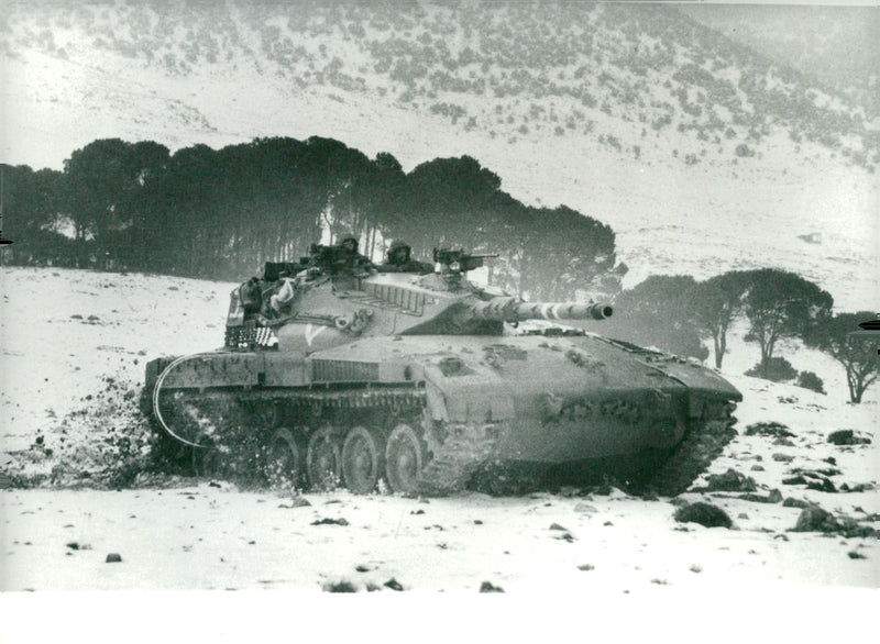 Merkava,Israel's Home-Produced Merkava Tank. - Vintage Photograph