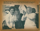 Norodom Sihanouk with queen monique. - Vintage Photograph