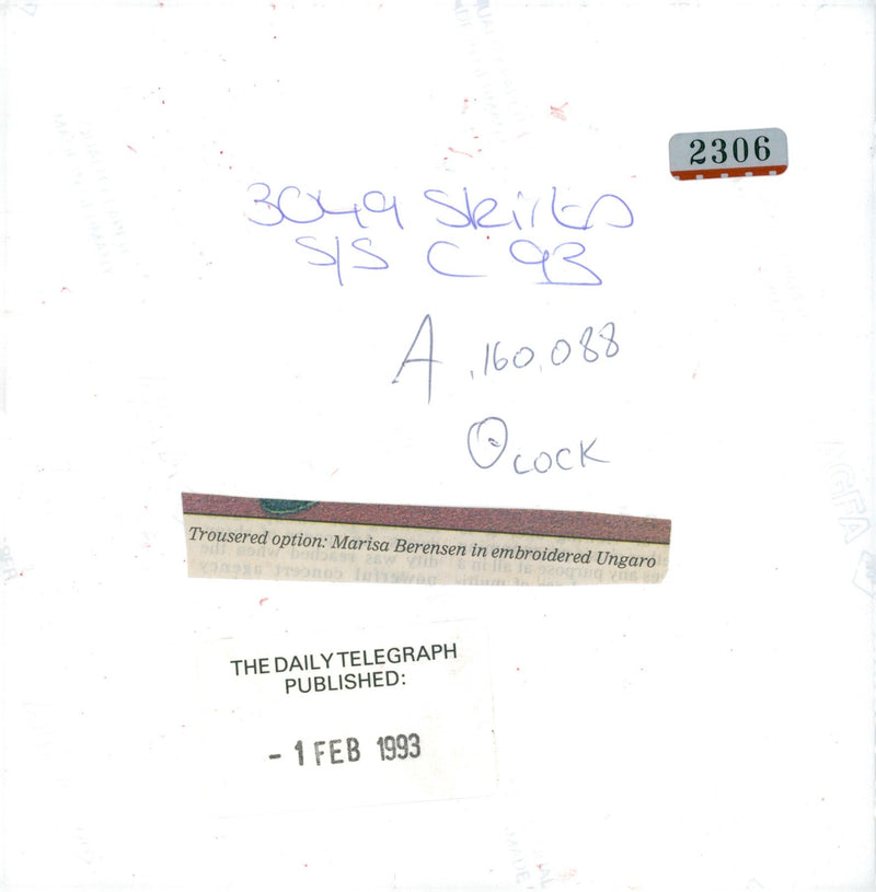 fashion model marisa bernsen. - Vintage Photograph