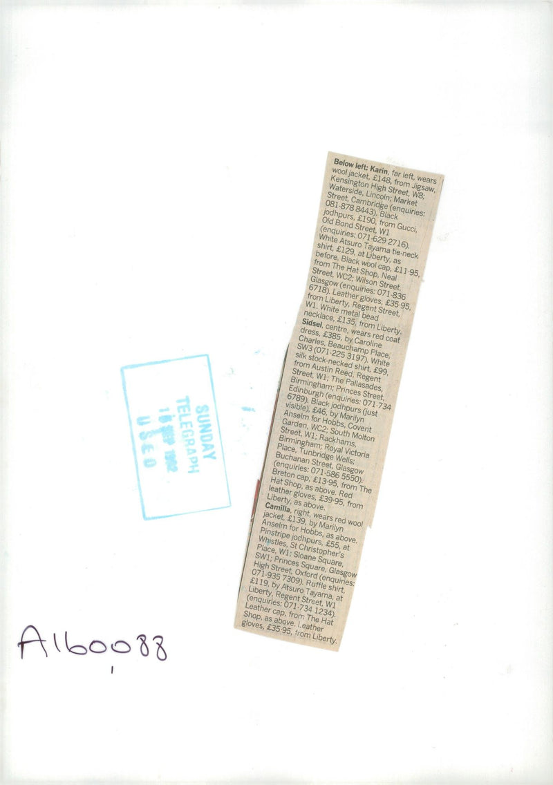 fashion model karin wear wool jacket from jigsaw. - Vintage Photograph