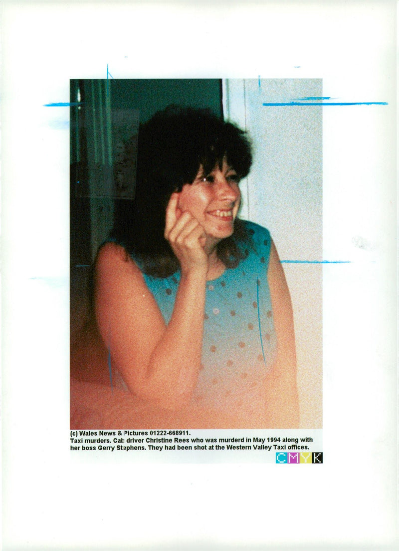 Taxi murders catch driver christine rees who was murderd in may 1994 along with her boss gerry stephens. - Vintage Photograph