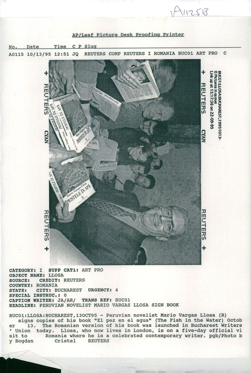 Mario Vargas Llosa. - Vintage Photograph