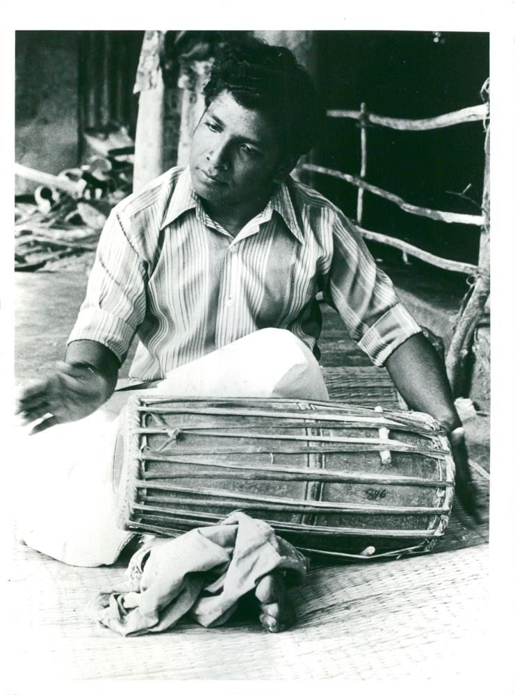 "Music in another country", music from Sri Lanka - Vintage Photograph