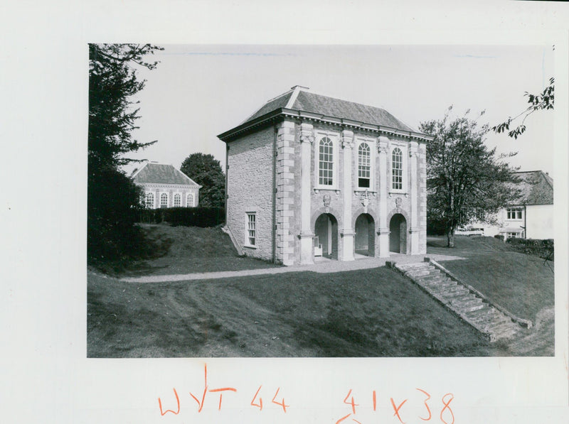 Philip Jebb's Library at Stevenstone, Devon. - Vintage Photograph