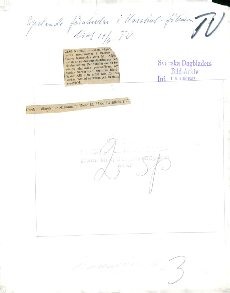 Heroes musicians in the documentary "Karakul - Black Waves" - Vintage Photograph