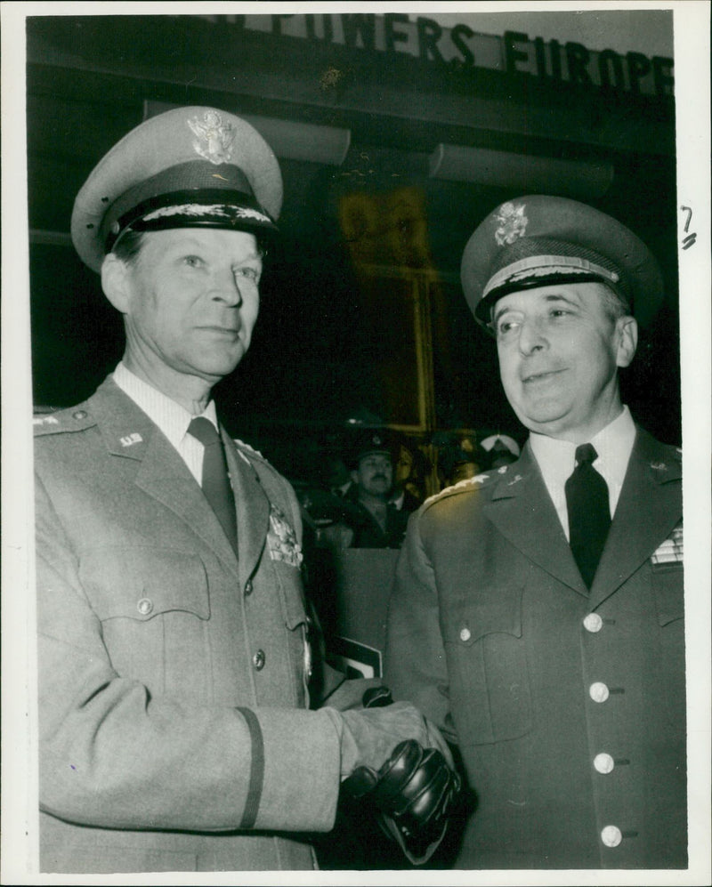 Lyman Lemnitzer with Gen Norstad. - Vintage Photograph