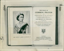 Elizabeth II and special edition of the prayer book. - Vintage Photograph