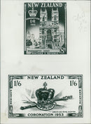 Elizabeth II and the 8d denomination which carries a picture. - Vintage Photograph