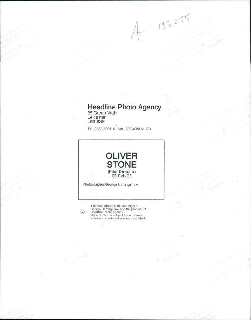 Oliver Stone American writer. - Vintage Photograph