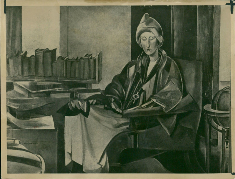 Wyndham Lewis Writer painted by. - Vintage Photograph