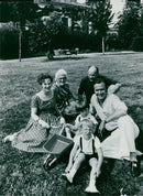 Prince Joachim and Prince Frederik with Queen Margrethe and Prince Henry and Dukeess RenÃ©e and Duke AndrÃ© de Monpezat - Vintage Photograph
