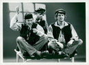 BjÃ¶rn Granath, Mia Benson and Christer Skeppstedt in the music theater "Table do you" in TV1 - Vintage Photograph