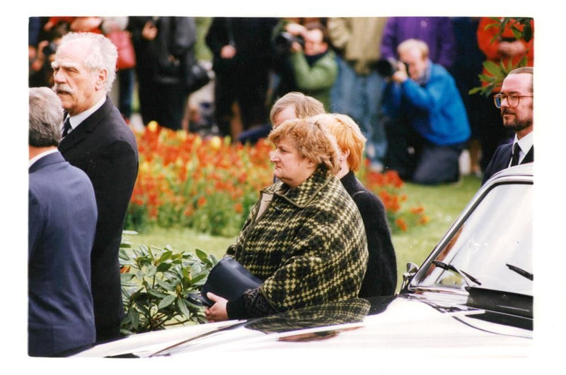 Benny hill funeral. - Vintage Photograph
