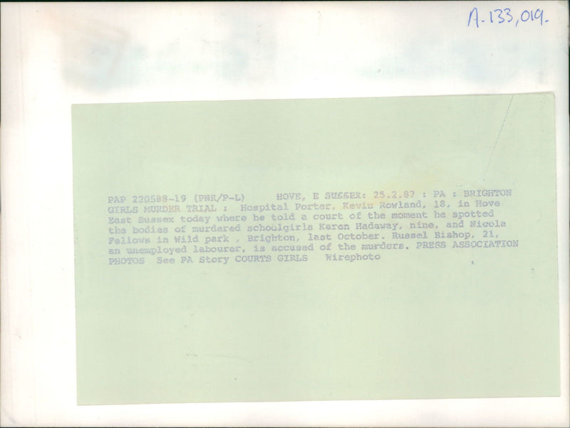 The Babes in the Wood murders - Vintage Photograph