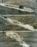 USS Nautilus (SSN-571) dives. - Vintage Photograph