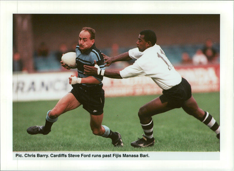 Rugby League World Cup cardiffs steve and fijis manasa. - Vintage Photograph
