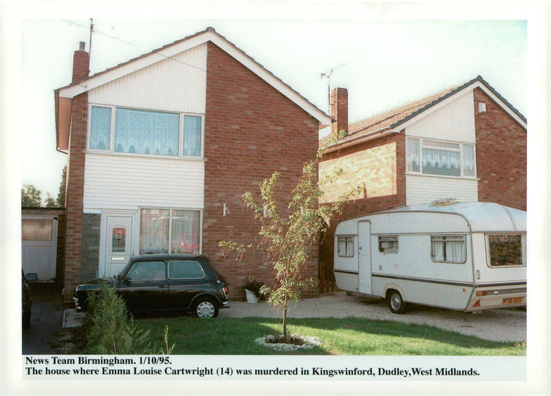 emma louise cartwrightss house were she was murdered. - Vintage Photograph