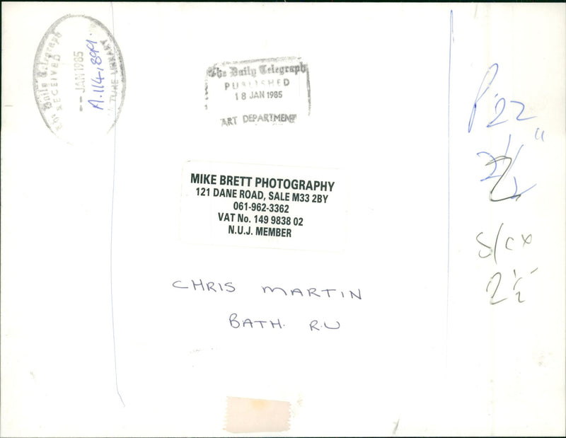 Martin Chris. - Vintage Photograph