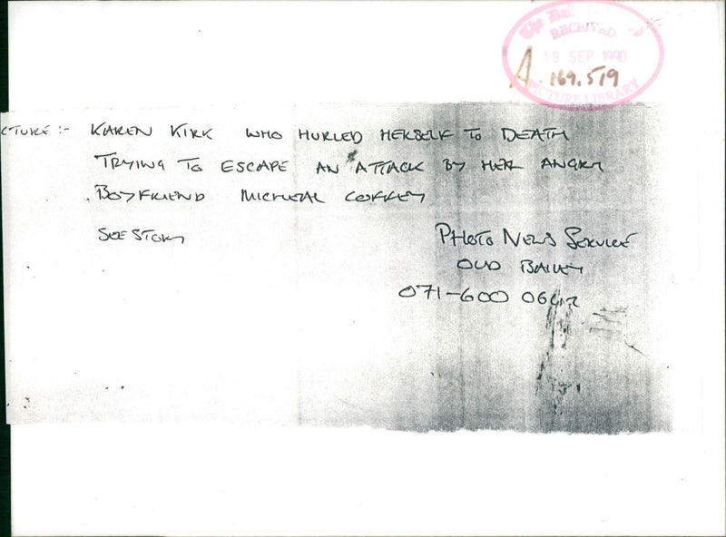 Karen Kirk murder case - Vintage Photograph