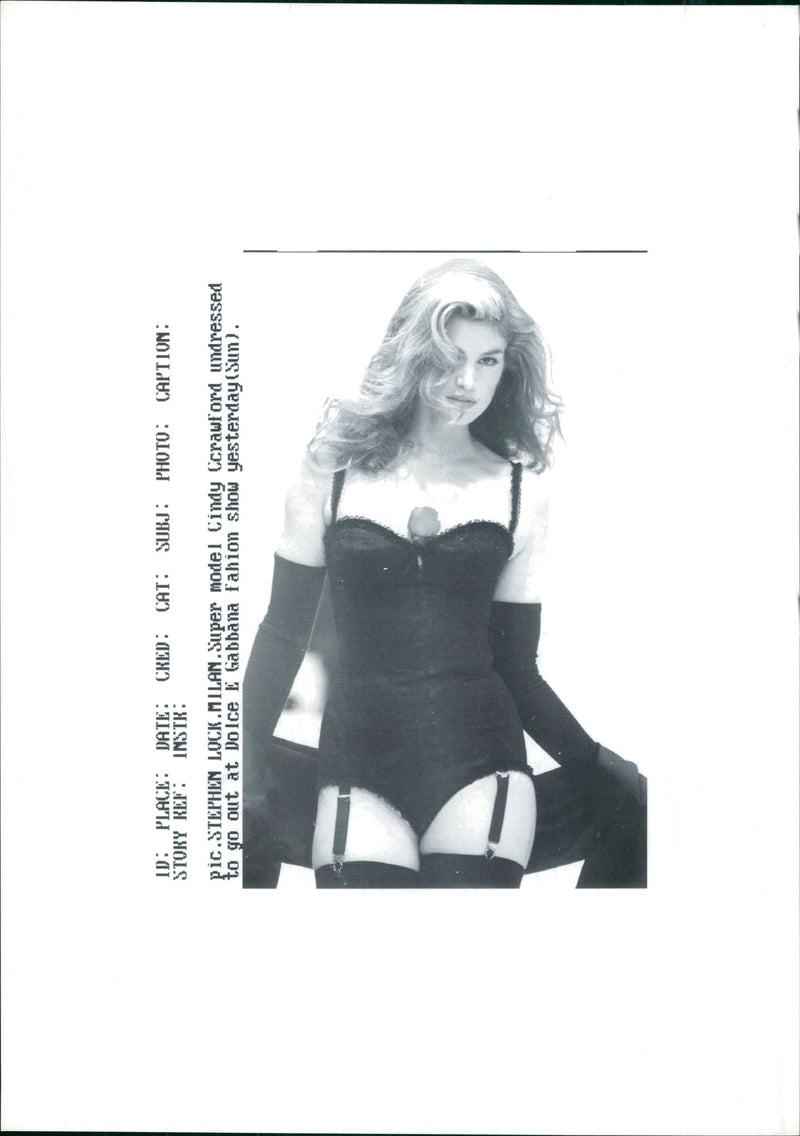 Model Fashion 1991. - Vintage Photograph