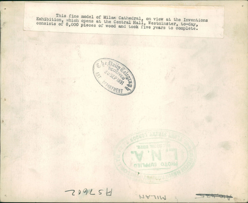 Fine model of Milan Cathedral. - Vintage Photograph