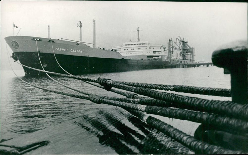 Turbine tanker at Loch long. - Vintage Photograph