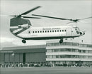 A Boeing vertol Chinook first Operated by a commercial costumer. - Vintage Photograph