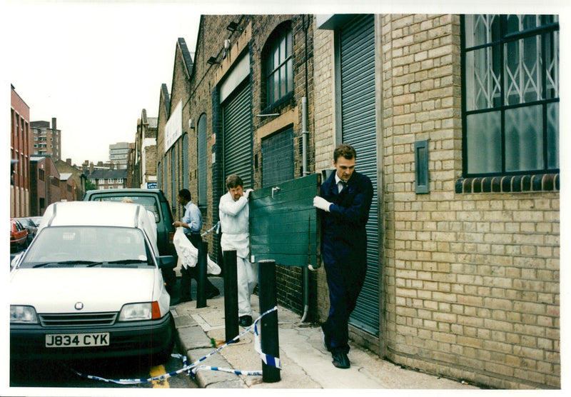 Murder scene, Martin Lavell. - Vintage Photograph