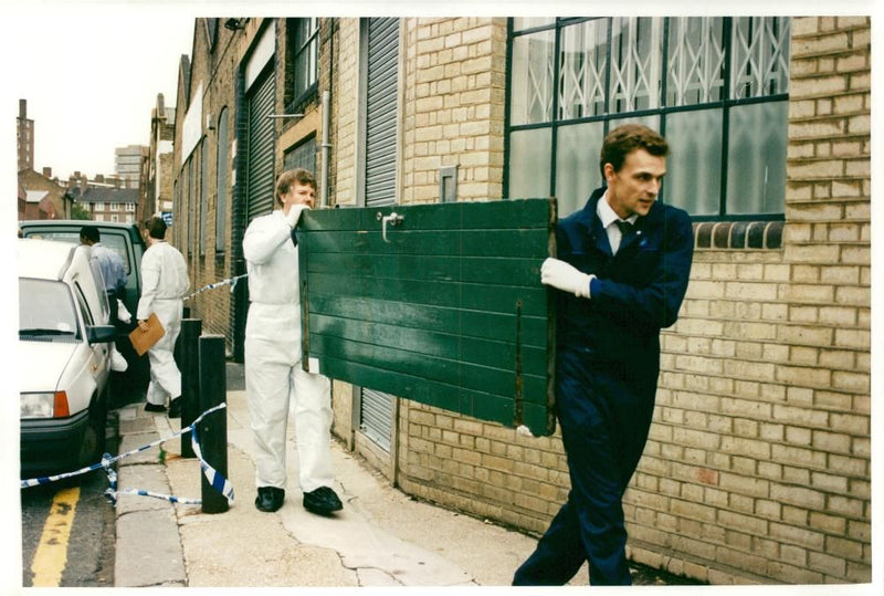 Murder scene, Martin Lavell. - Vintage Photograph