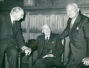 James Griffiths with Emanuel Shinwell and Ramsay MacDonald. - Vintage Photograph